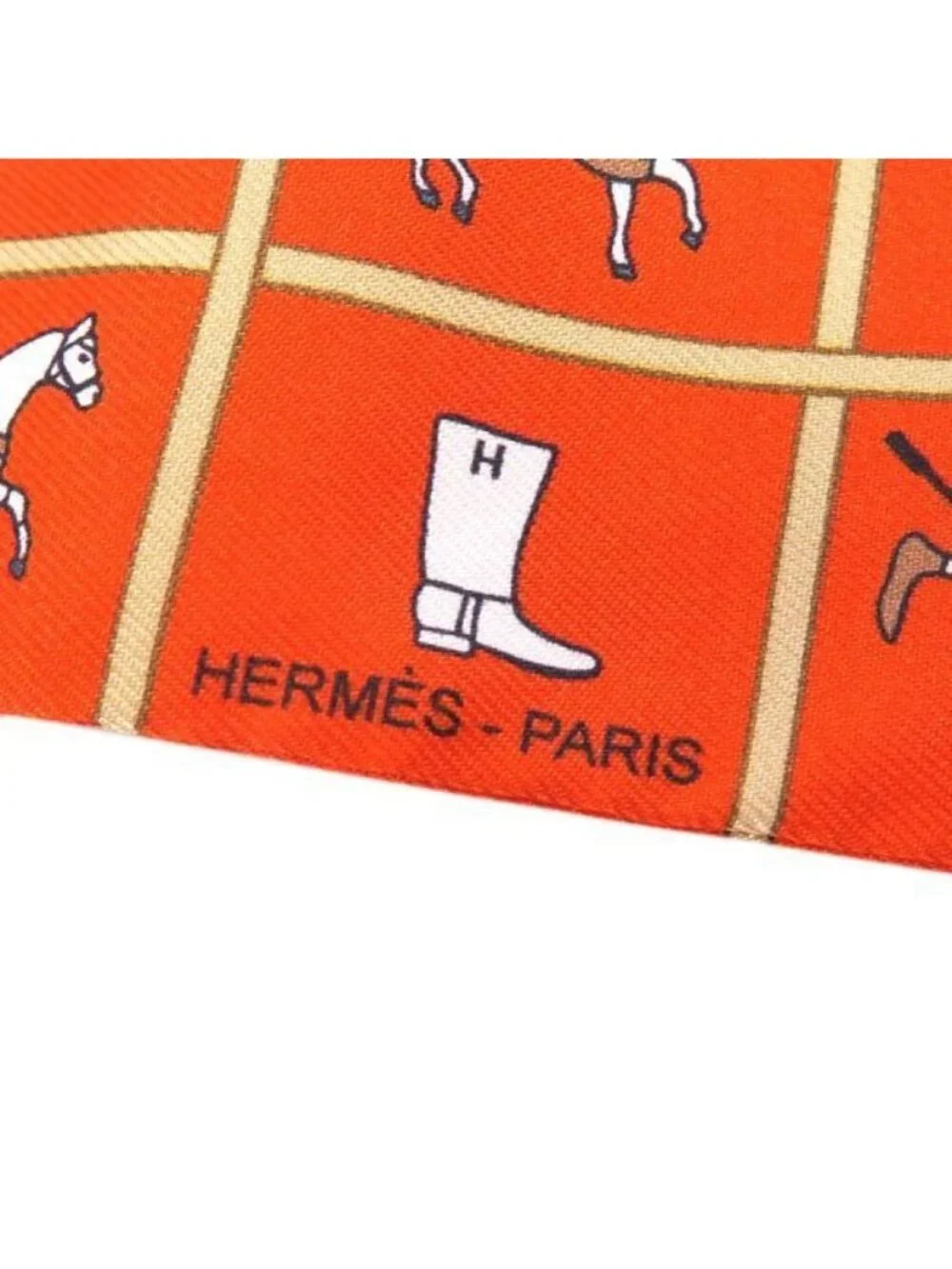 Hermes Twilly Scarf Orange - Picture 8 of 11